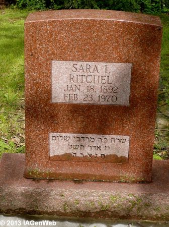 RITCHEL, SARA L. - Appanoose County, Iowa | SARA L. RITCHEL 