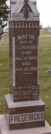 FREDERICKS, MATTIE - Audubon County, Iowa | MATTIE FREDERICKS 