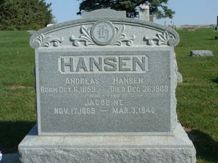 HANSEN, JACOBINE - Audubon County, Iowa | JACOBINE HANSEN 