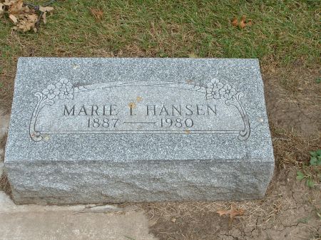 HANSEN, MARIE I. - Audubon County, Iowa | MARIE I. HANSEN 