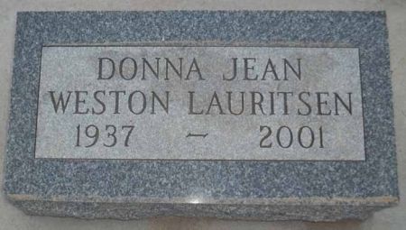 WESTON LAURITSEN, DONNA JEAN - Audubon County, Iowa | DONNA JEAN WESTON LAURITSEN 