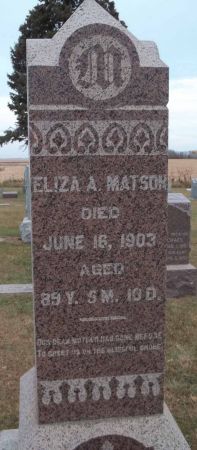 MATSON, ELIZA A. - Audubon County, Iowa | ELIZA A. MATSON 