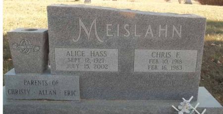 HASS MEISLAHN, ALICE - Audubon County, Iowa | ALICE HASS MEISLAHN 