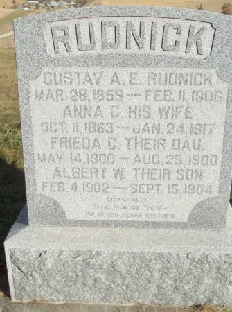 RUDNICK, GUSTAV A. E. - Audubon County, Iowa | GUSTAV A. E. RUDNICK 