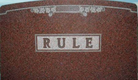 RULE, FAMILY MONUMENT - Audubon County, Iowa | FAMILY MONUMENT RULE 