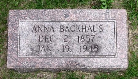 PIRWITZ BACKHAUS, ANNA C. S. - Benton County, Iowa | ANNA C. S. PIRWITZ BACKHAUS 