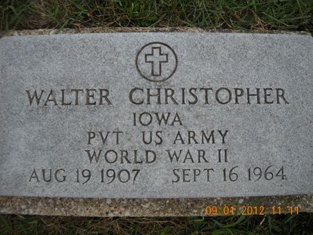 CHRISTOPHER, WALTER - Benton County, Iowa | WALTER CHRISTOPHER 