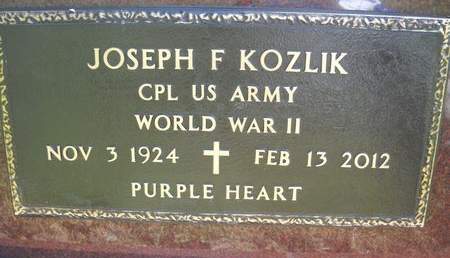 KOZLIK, JOSEPH F - Benton County, Iowa | JOSEPH F KOZLIK 