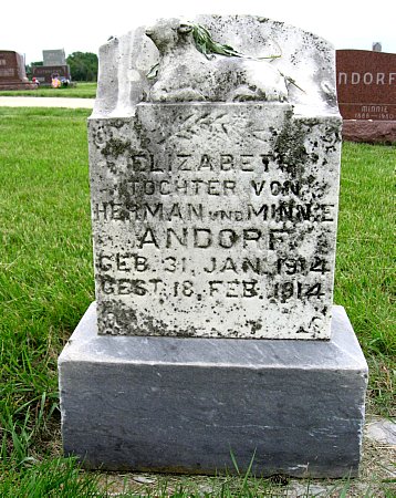 ANDORF, ELIZABETH - Black Hawk County, Iowa | ELIZABETH ANDORF 