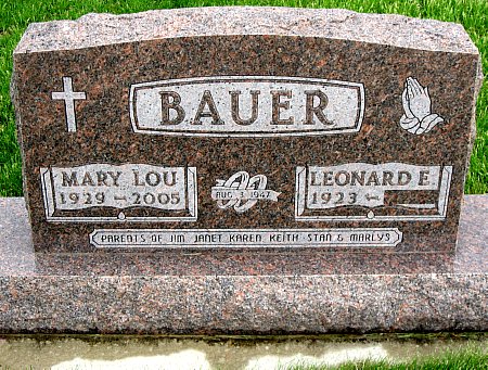 BAUER, MARY LOU - Black Hawk County, Iowa | MARY LOU BAUER 