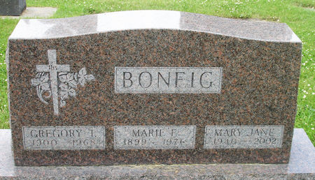 BONFIG, MARIE F. - Black Hawk County, Iowa | MARIE F. BONFIG 