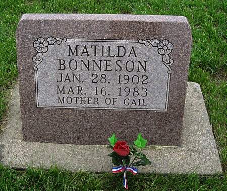 BONNESON, MATILDA - Black Hawk County, Iowa | MATILDA BONNESON 