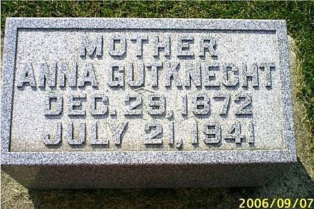 WALTER GUTKNECHT, ANNA - Black Hawk County, Iowa | ANNA WALTER GUTKNECHT 