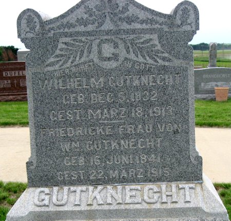 GUTKNECHT, WILHELM (FAMILYSTONE) - Black Hawk County, Iowa | WILHELM (FAMILYSTONE) GUTKNECHT 
