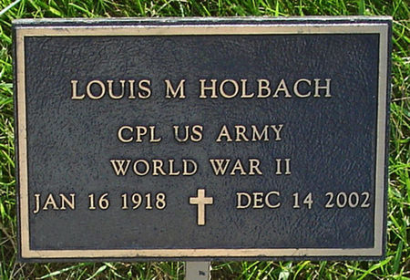 HOLBACH - US ARMY, LOUIS M. - Black Hawk County, Iowa | LOUIS M. HOLBACH - US ARMY 