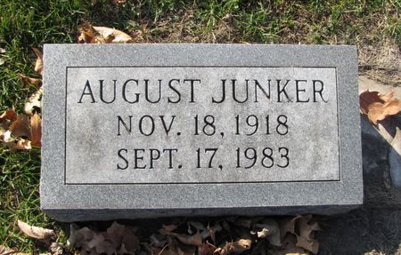 JUNKER, AUGUST - Black Hawk County, Iowa | AUGUST JUNKER 