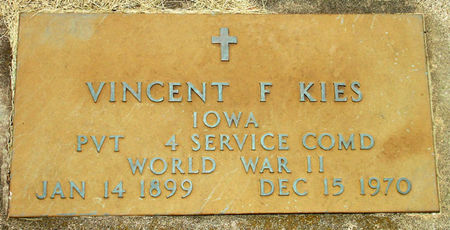 KIES, VINCENT F. - Black Hawk County, Iowa | VINCENT F. KIES 