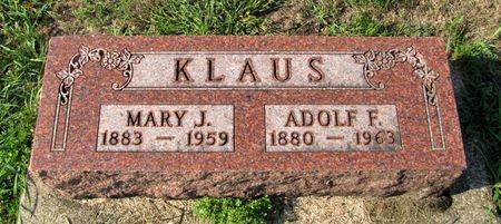 KLAUS, ADOLF F. - Black Hawk County, Iowa | ADOLF F. KLAUS 