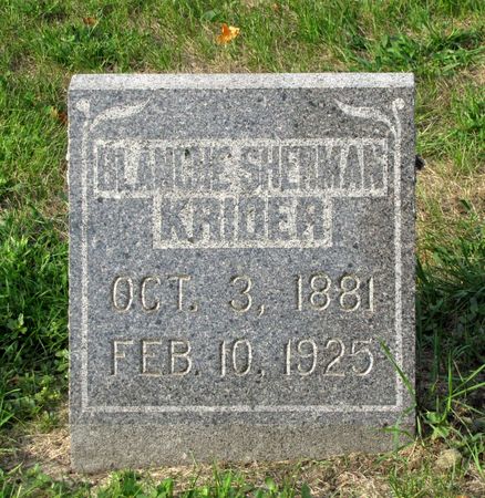 SHERMAN KRIDER, BLANCHE - Black Hawk County, Iowa | BLANCHE SHERMAN KRIDER 