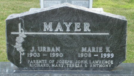 MAYER, MARIE K. - Black Hawk County, Iowa | MARIE K. MAYER 