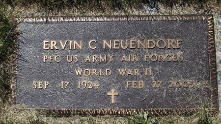 NEUENDORF, ERVIN C - Black Hawk County, Iowa | ERVIN C NEUENDORF 