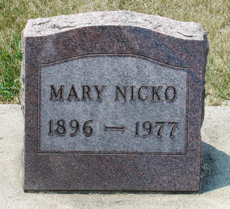 NICKO, MARY - Black Hawk County, Iowa | MARY NICKO 