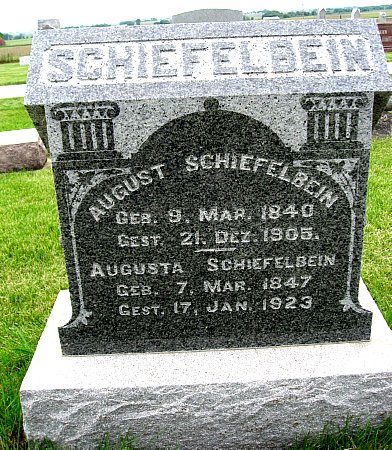 SCHIEFELBEIN, AUGUSTA (MAIN STONE) - Black Hawk County, Iowa | AUGUSTA (MAIN STONE) SCHIEFELBEIN 
