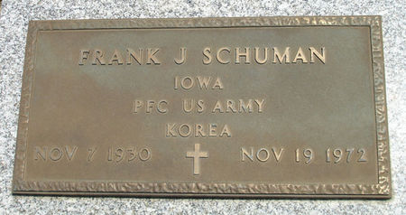 SCHUMAN, FRANK J. - Black Hawk County, Iowa | FRANK J. SCHUMAN 