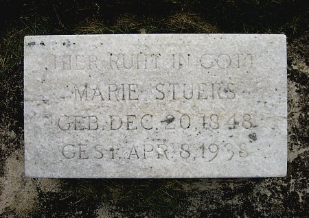 STUERS, MARIE - Black Hawk County, Iowa | MARIE STUERS 