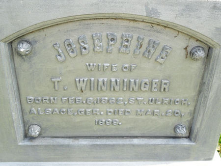 WINNINGER, JOSEPHINE - Black Hawk County, Iowa | JOSEPHINE WINNINGER 