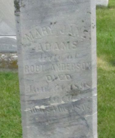 ADAMS ANDERSON, MARY JANE - Bremer County, Iowa | MARY JANE ADAMS ANDERSON 
