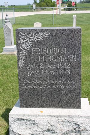 BERGMANN, FRIEDRICH - Bremer County, Iowa | FRIEDRICH BERGMANN 