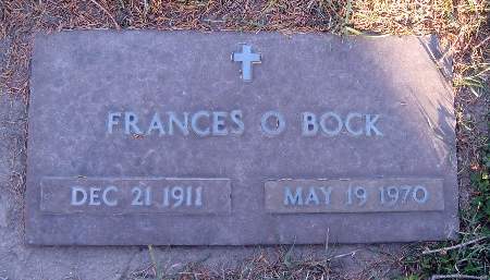 BOCK, FRANCES O - Bremer County, Iowa | FRANCES O BOCK 