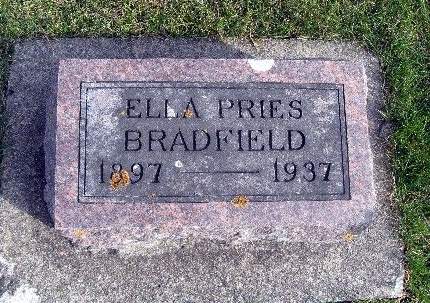 PRIES BRADFIELD, ELLA - Bremer County, Iowa | ELLA PRIES BRADFIELD 