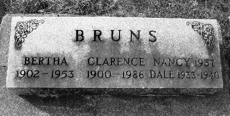 BRUNS, BERTHA - Bremer County, Iowa | BERTHA BRUNS 