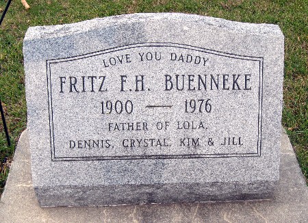BUENNEKE, FRITZ F H - Bremer County, Iowa | FRITZ F H BUENNEKE 