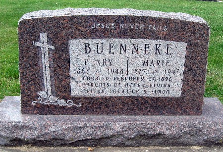 BUENNEKE, MARIE - Bremer County, Iowa | MARIE BUENNEKE 