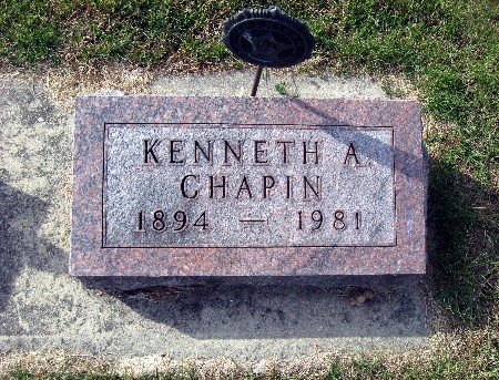 CHAPIN, KENNETH A - Bremer County, Iowa | KENNETH A CHAPIN 