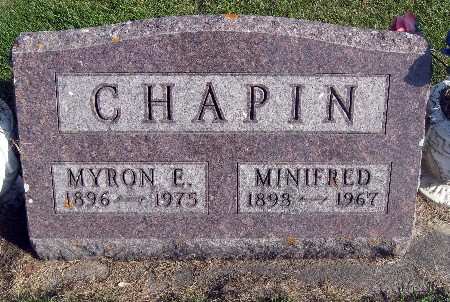 CHAPIN, MINIFRED - Bremer County, Iowa | MINIFRED CHAPIN 