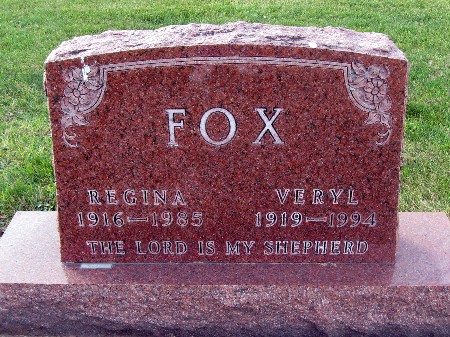 FOX, REGINA - Bremer County, Iowa | REGINA FOX 