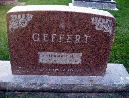 GEFFERT, HERMAN H - Bremer County, Iowa | HERMAN H GEFFERT 