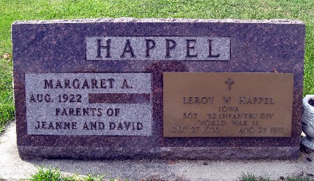 HAPPEL, LEROY W - Bremer County, Iowa | LEROY W HAPPEL 