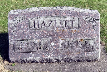 HAZLITT, MARY K - Bremer County, Iowa | MARY K HAZLITT 