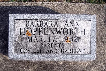HOPPENWORTH, BARBARA ANN - Bremer County, Iowa | BARBARA ANN HOPPENWORTH 