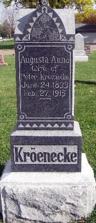 KROENECKE, AUGUSTA ANNA - Bremer County, Iowa | AUGUSTA ANNA KROENECKE 