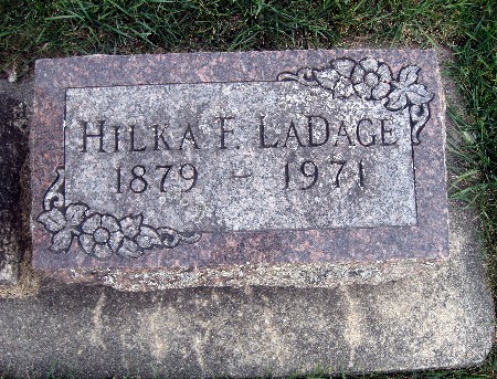 LADAGE, HILKA F - Bremer County, Iowa | HILKA F LADAGE 