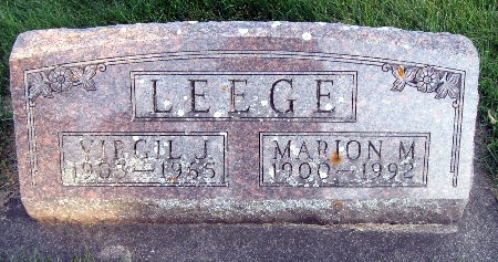 LEEGE, VIRGIL J - Bremer County, Iowa | VIRGIL J LEEGE 