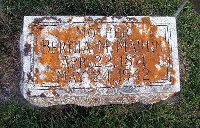 MARTIN, BERTHA M - Bremer County, Iowa | BERTHA M MARTIN 