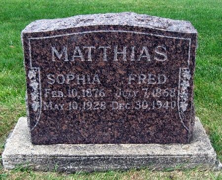 MATTHIAS, FRED - Bremer County, Iowa | FRED MATTHIAS 