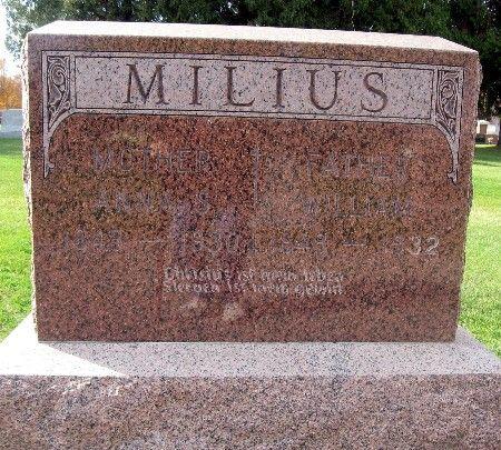 MILIUS, ANNA S - Bremer County, Iowa | ANNA S MILIUS 